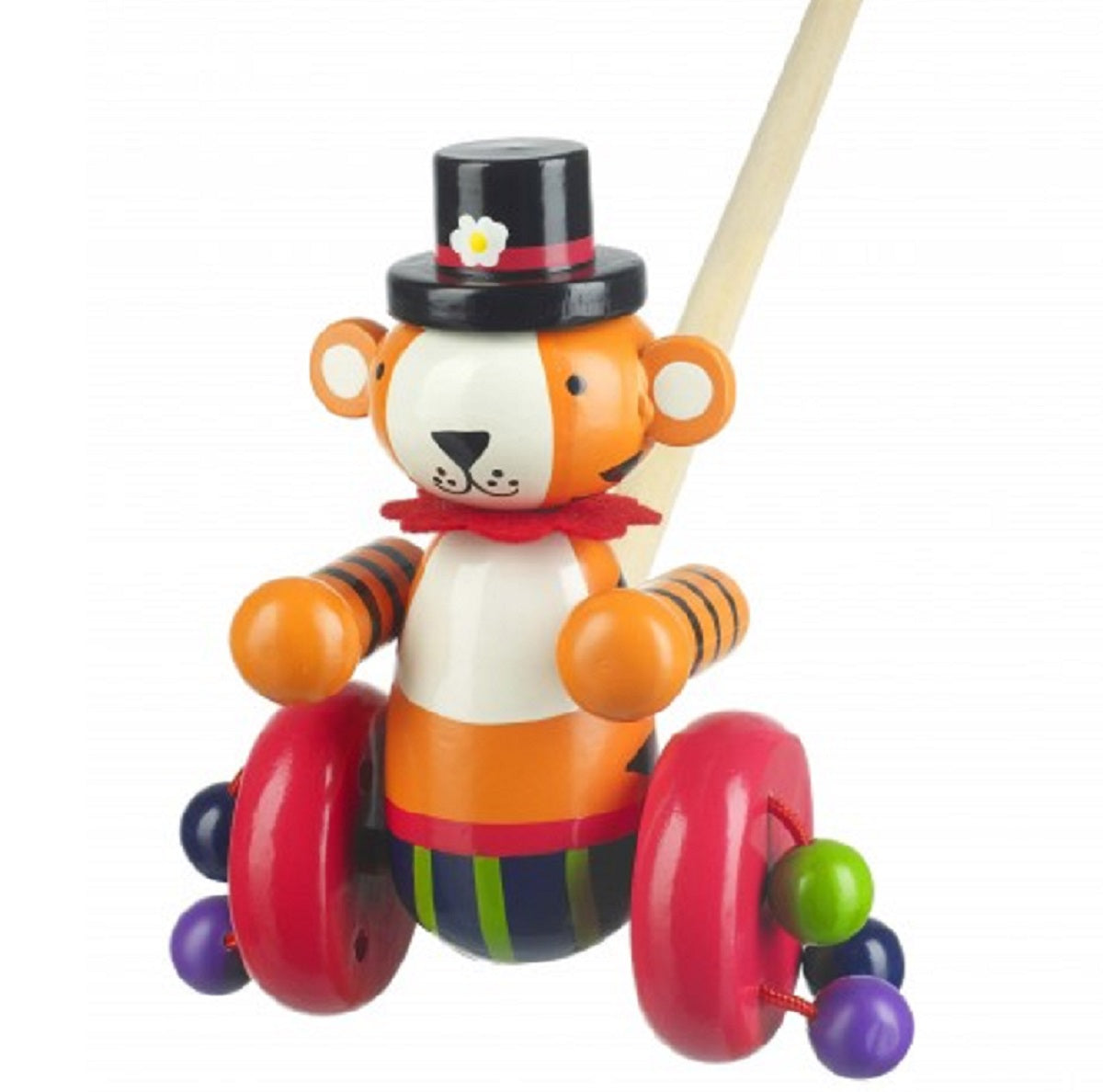 Push Along Wooden Circus Tiger