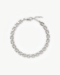 Timepiece Link Chain Bracelet | Silver Plated