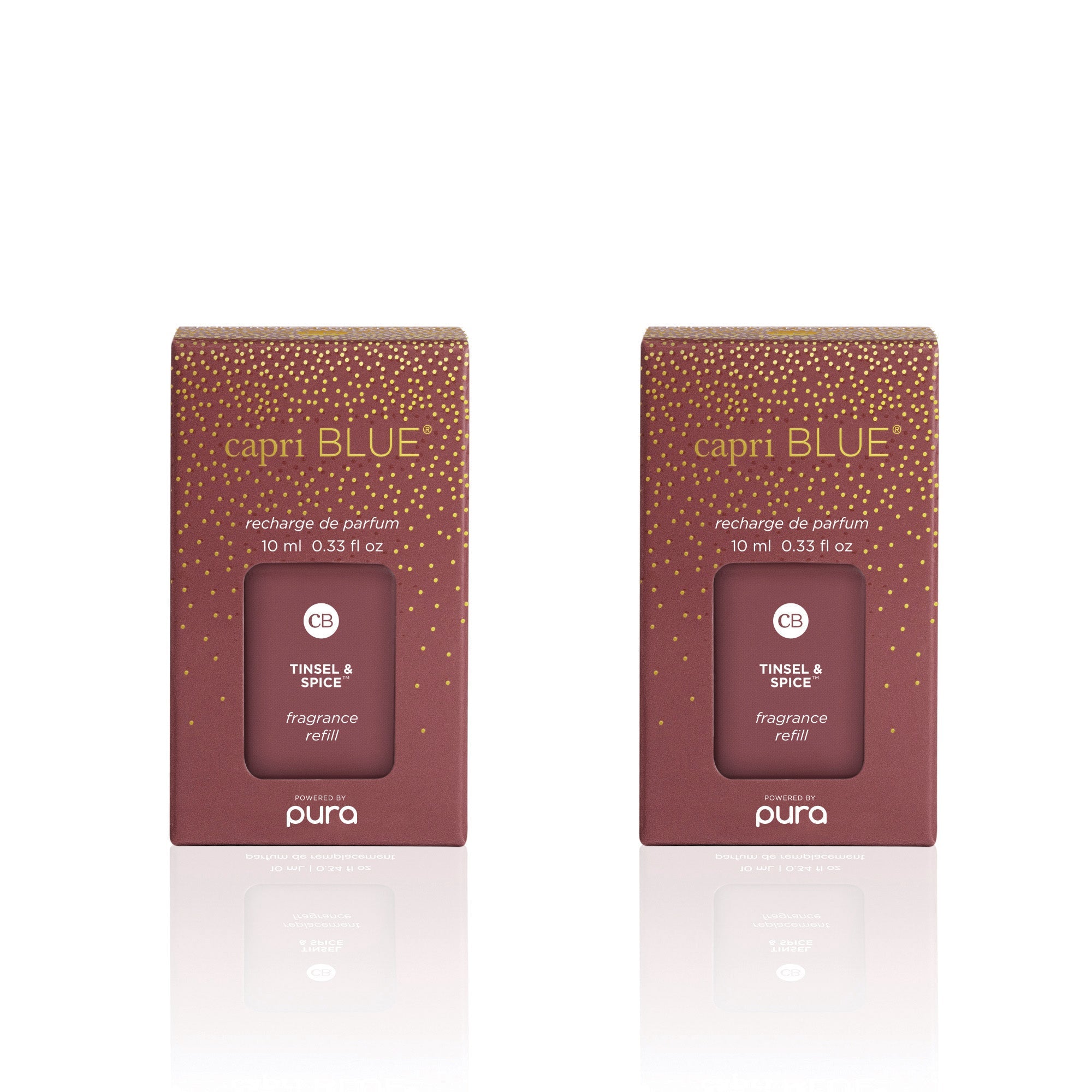 CB + PURA Diffuser Refill 2-Pack Bundle, Tinsel & Spice