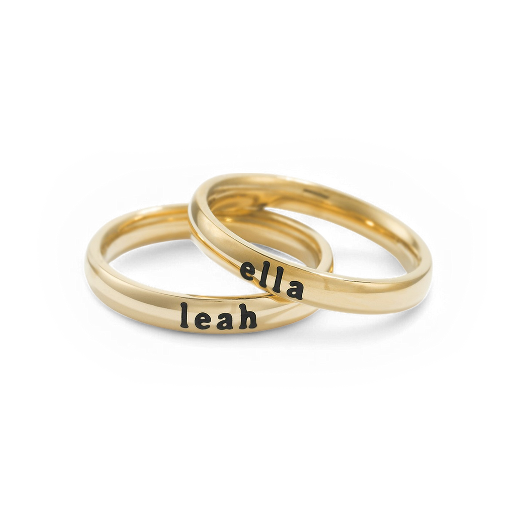 Tiny Stackable Name Ring