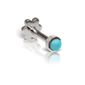 Turquoise Threaded Stud Earring With Titanium Backing