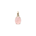 Rose Quartz Oval Gold Charm