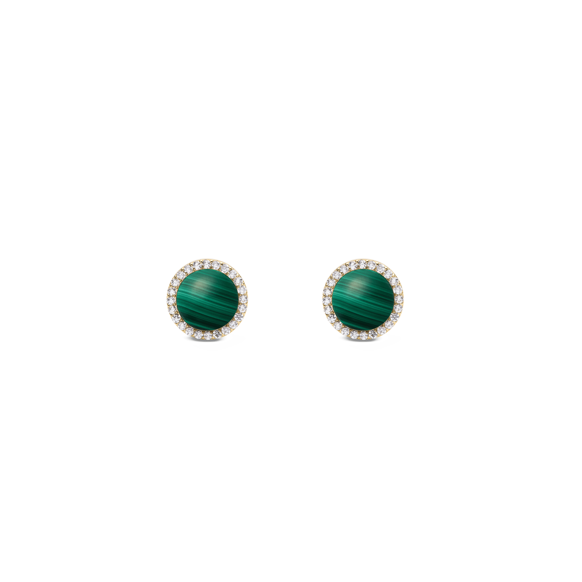 Audrey Earrings Malachite Gold