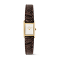 Bound Mini Dark Brown Lizard Gold