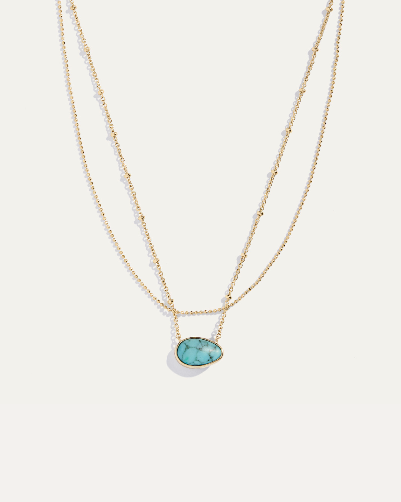Reversible Look of Layered Necklace in Lapis and Turquoise