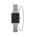Quadro Bezel & Twisted Bracelet Set