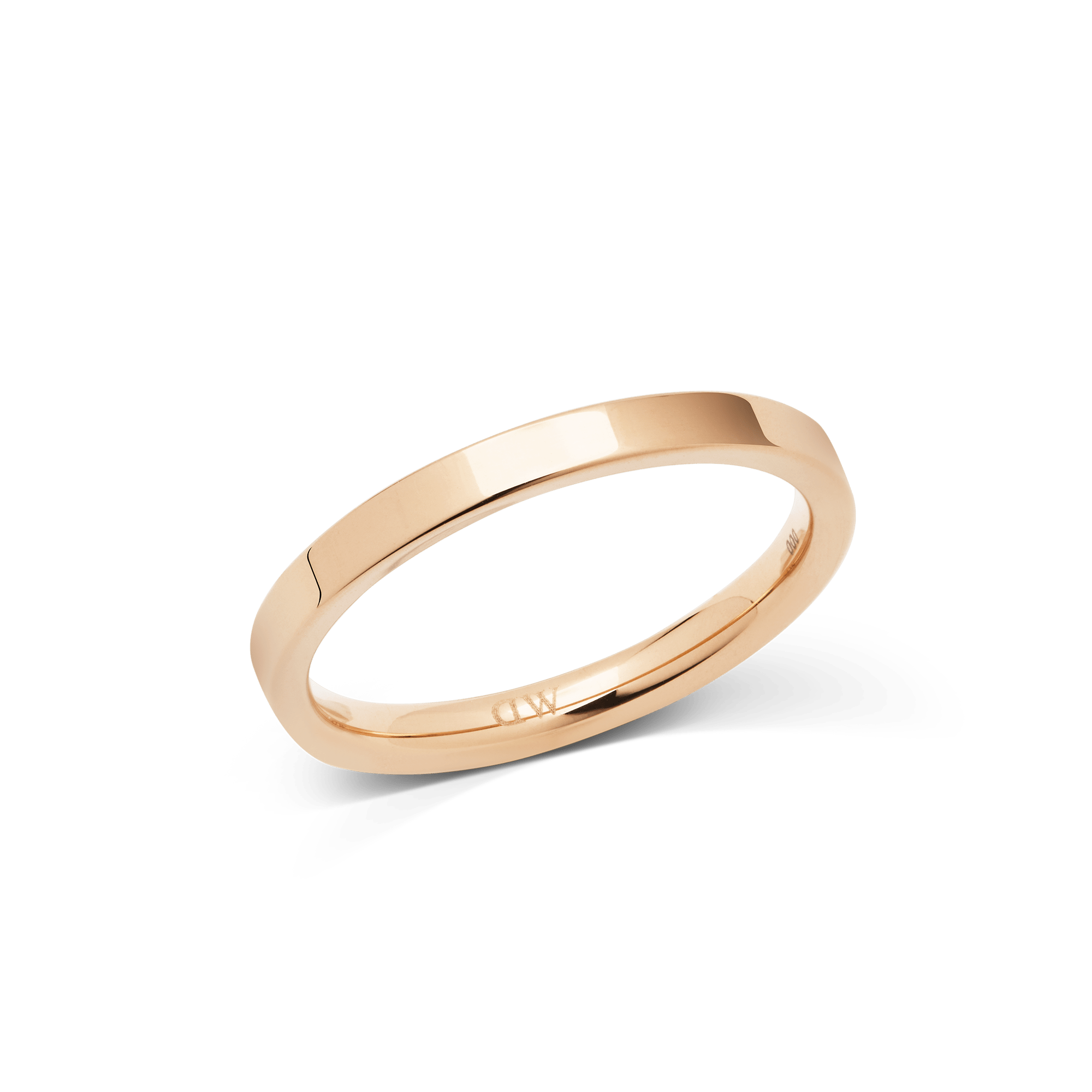 Line Ring Polished Rose Gold 2.5mm