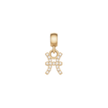 Crystal Zodiac Charm Gold
