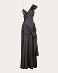 Janet Satin Wrapped Drape Maxi Dress