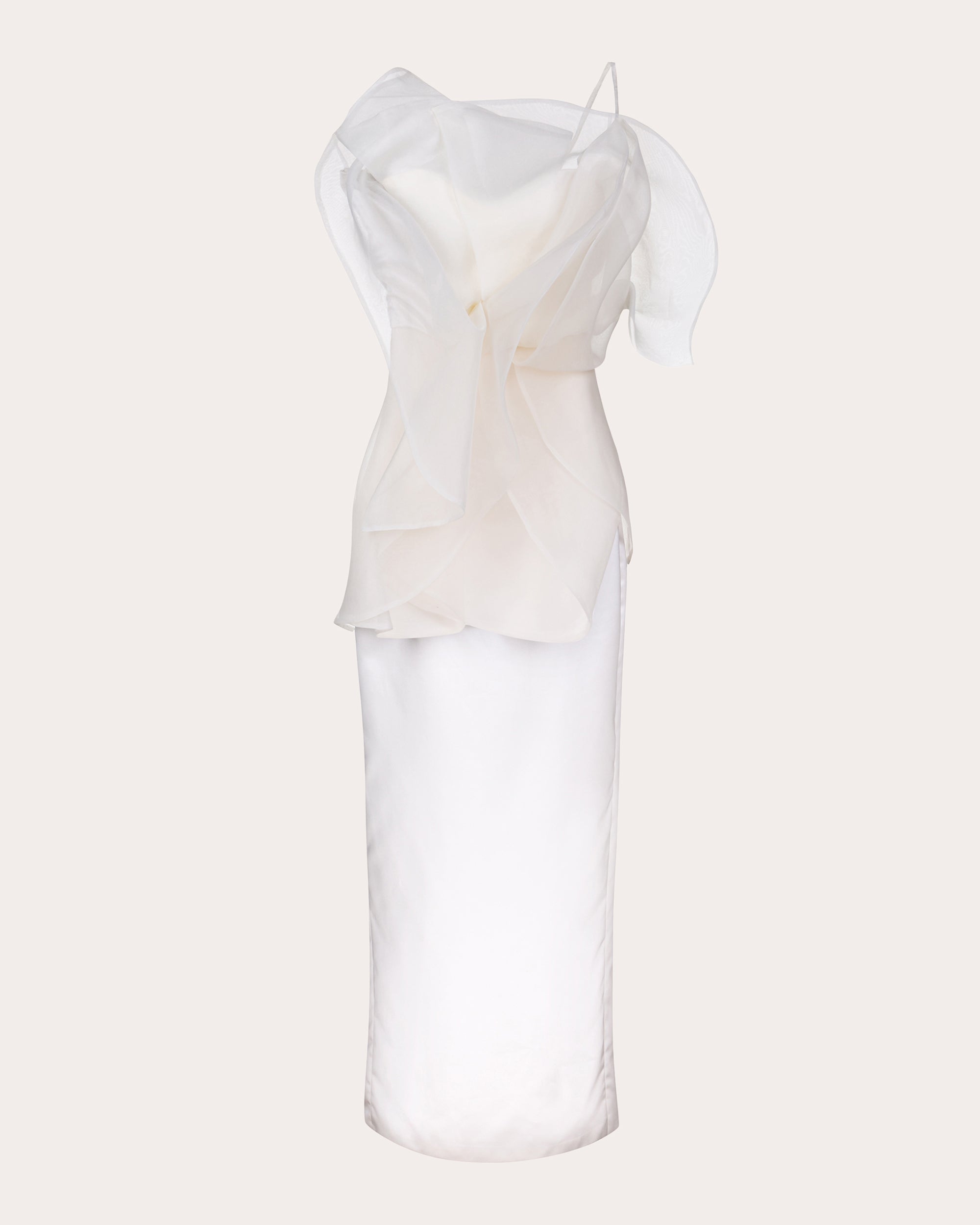 Lily Organza Flower Overlay Maxi Dress