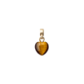 Tiger eye Heart Gold Charm
