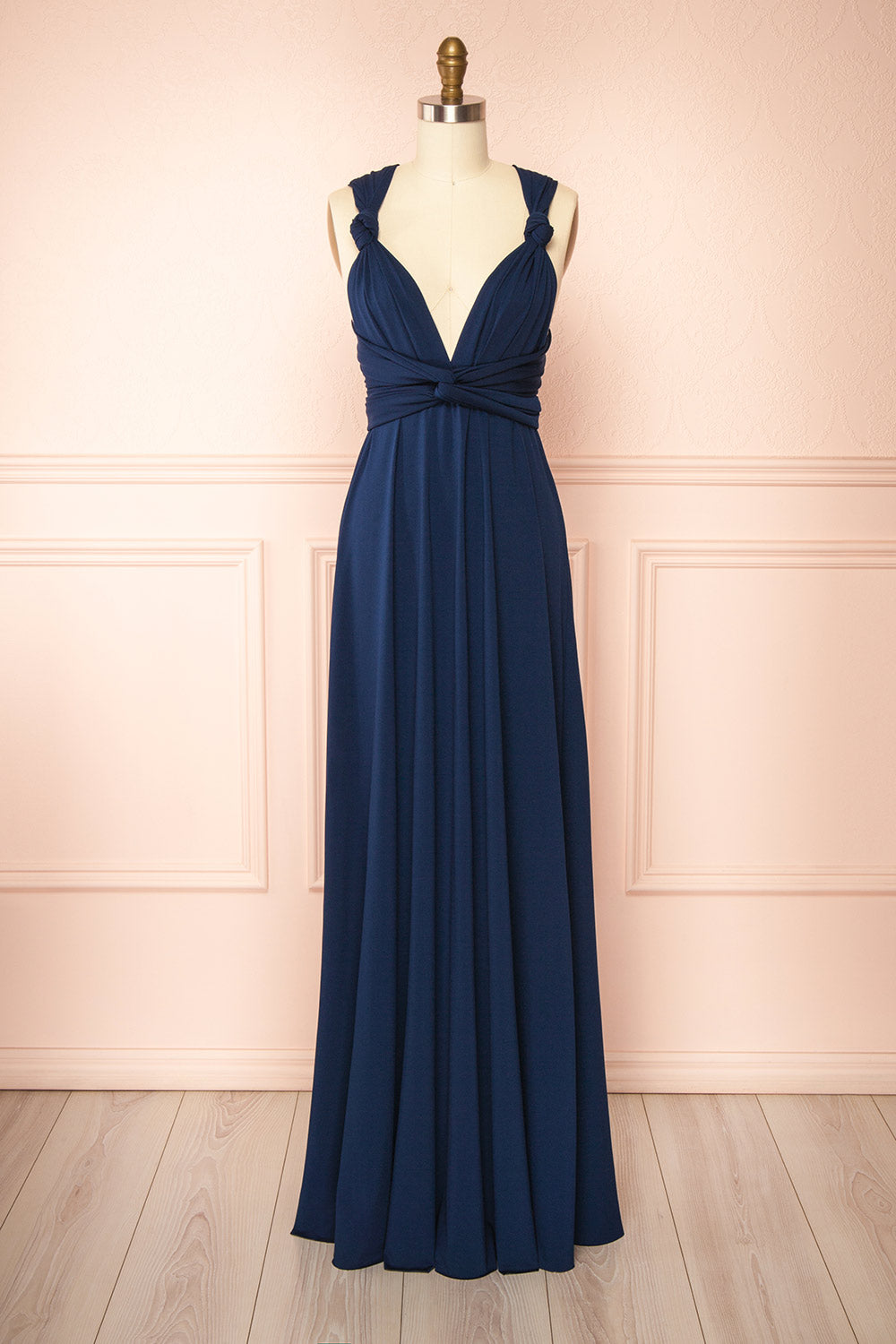 Violaine Navy | Convertible Maxi Dress