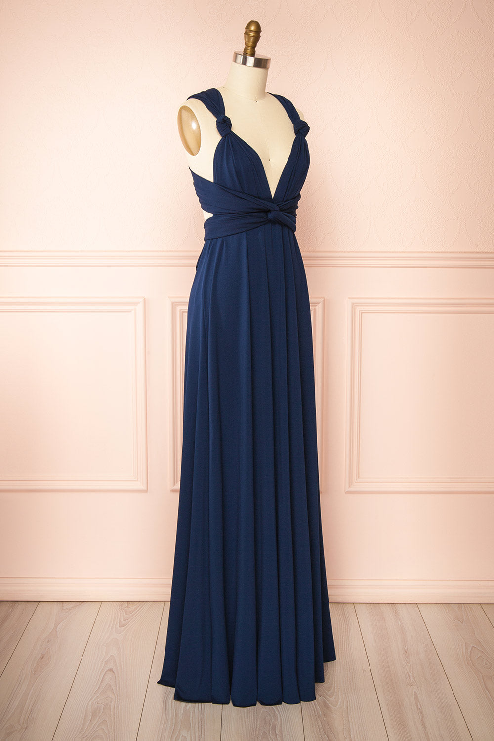 Violaine Navy | Convertible Maxi Dress