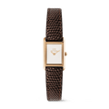 Bound Mini Dark Brown Lizard Rose Gold