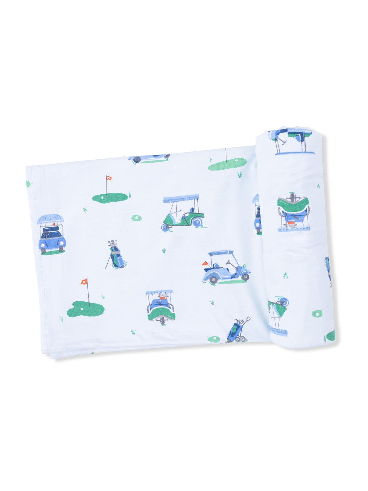 Stretch Swaddle, Vintage Golf Carts Blue