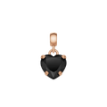 Heart Black Crystal Charm RG