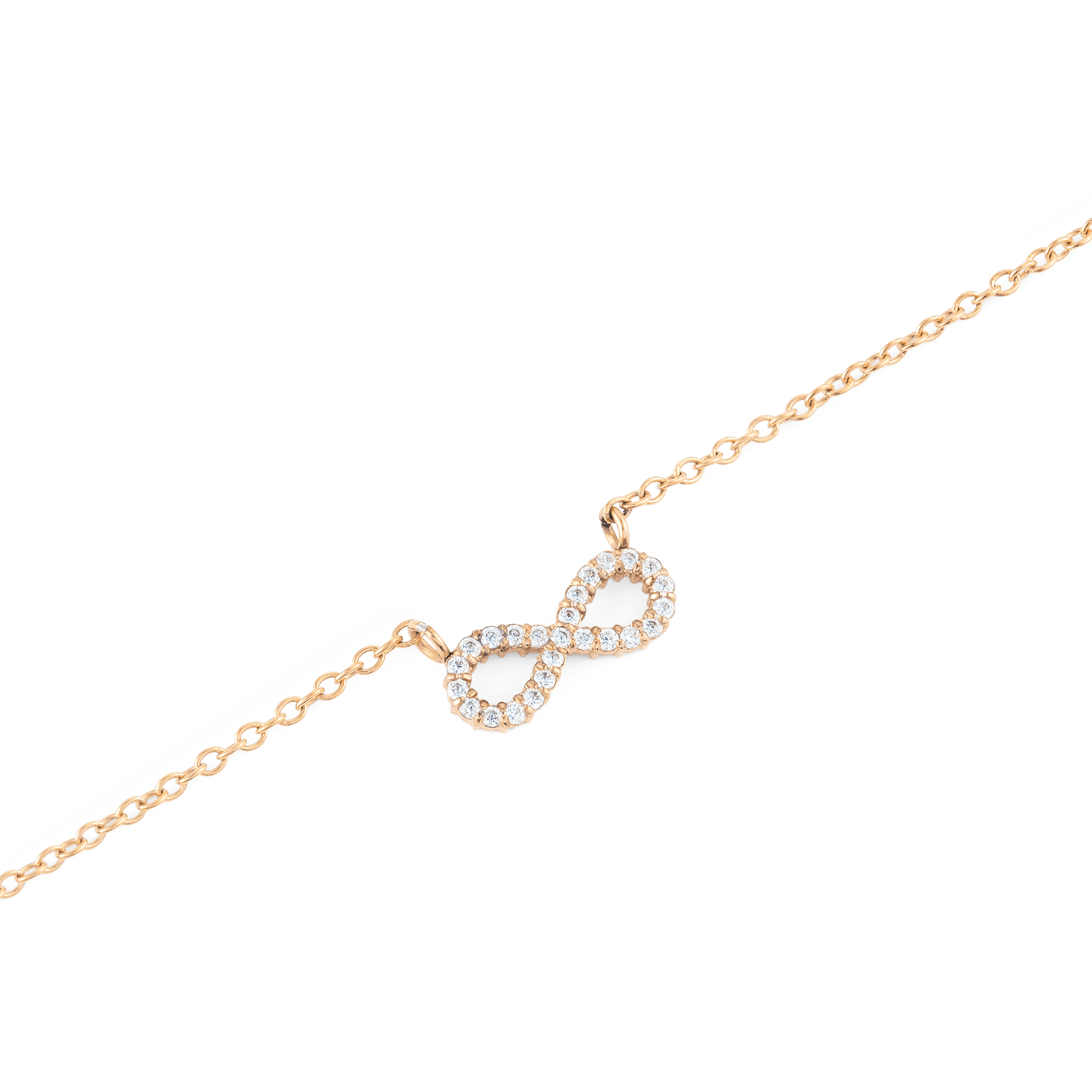 Mirelle Infinity Necklace Rose Gold