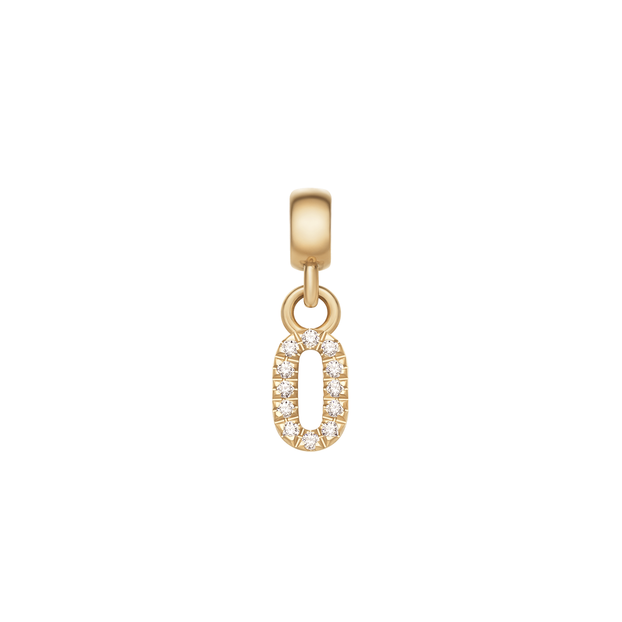 Crystal Number Charm Gold