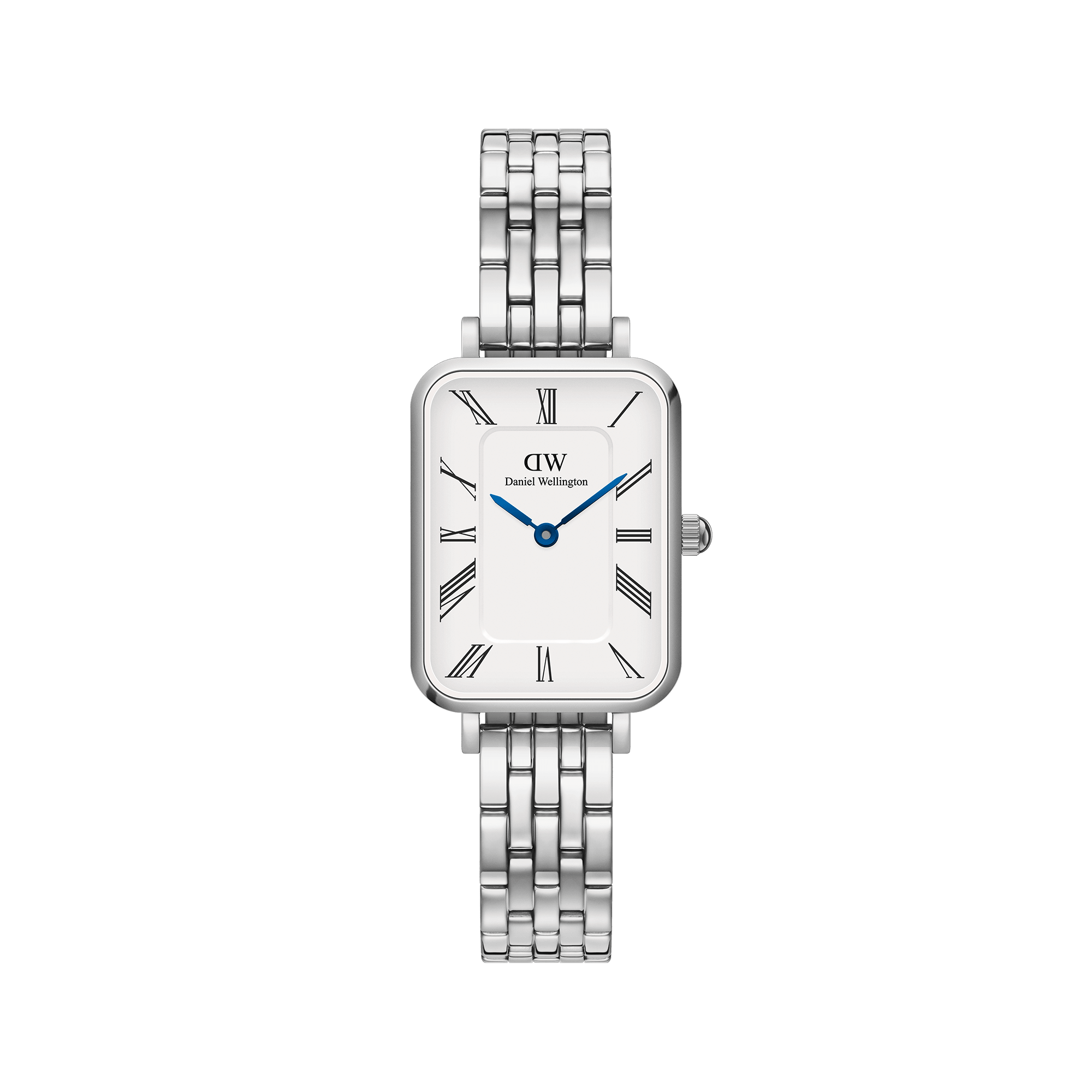 Quadro Roman Numerals 5-Link Silver