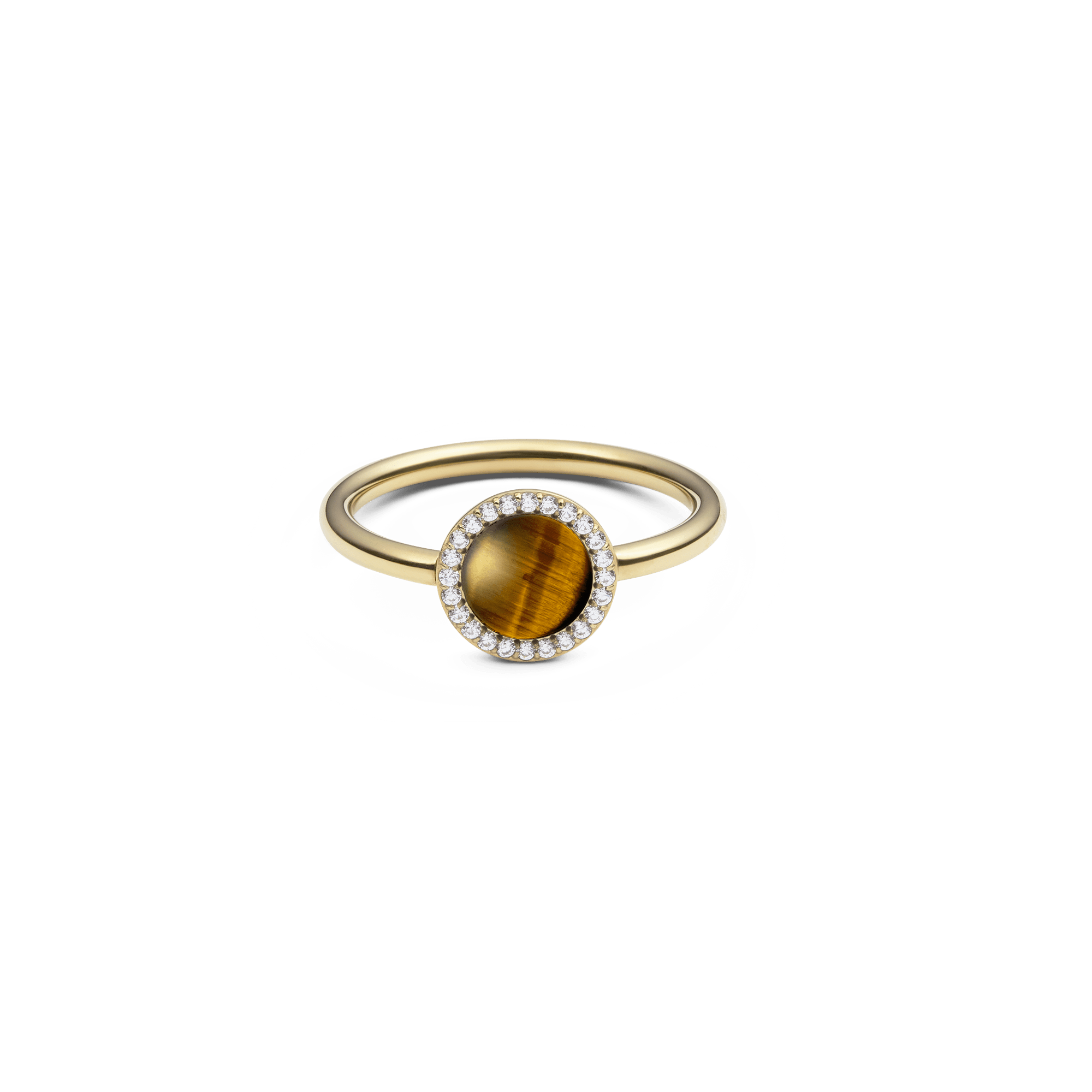 Audrey Ring Tiger Eye Gold