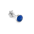 Lapis Threaded Stud Earring
