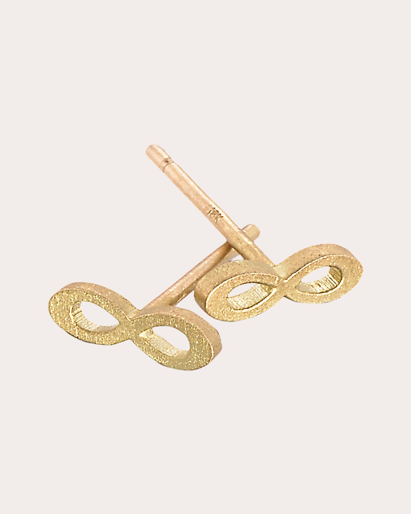 Infinity 18K Gold Stud Earrings