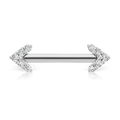 Double Diamond Arrow Nipple Barbell