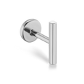 Polished Round Bar Threaded Stud Earring