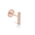 Matte Round Bar with Diamond Ends Threaded Stud Earring With Titanium Backing
