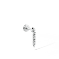 Diamond Eternity Bar Charm Threaded Stud Earring