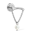 Pearl Drape Threaded Stud Earring