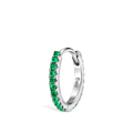 Emerald Eternity Hoop Earring