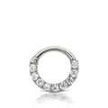 Cubic Zirconia Horizontal Eternity Hoop Earring
