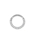 Diamond Horizontal Eternity Hoop Earring