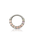 Opal Horizontal Eternity Hoop Earring