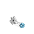 Invisible Set Light Blue Diamond Threaded Stud Earring