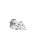 Invisible Set Triangle Diamond Threaded Stud Earring