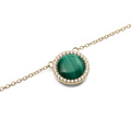 Audrey Necklace Malachite Gold