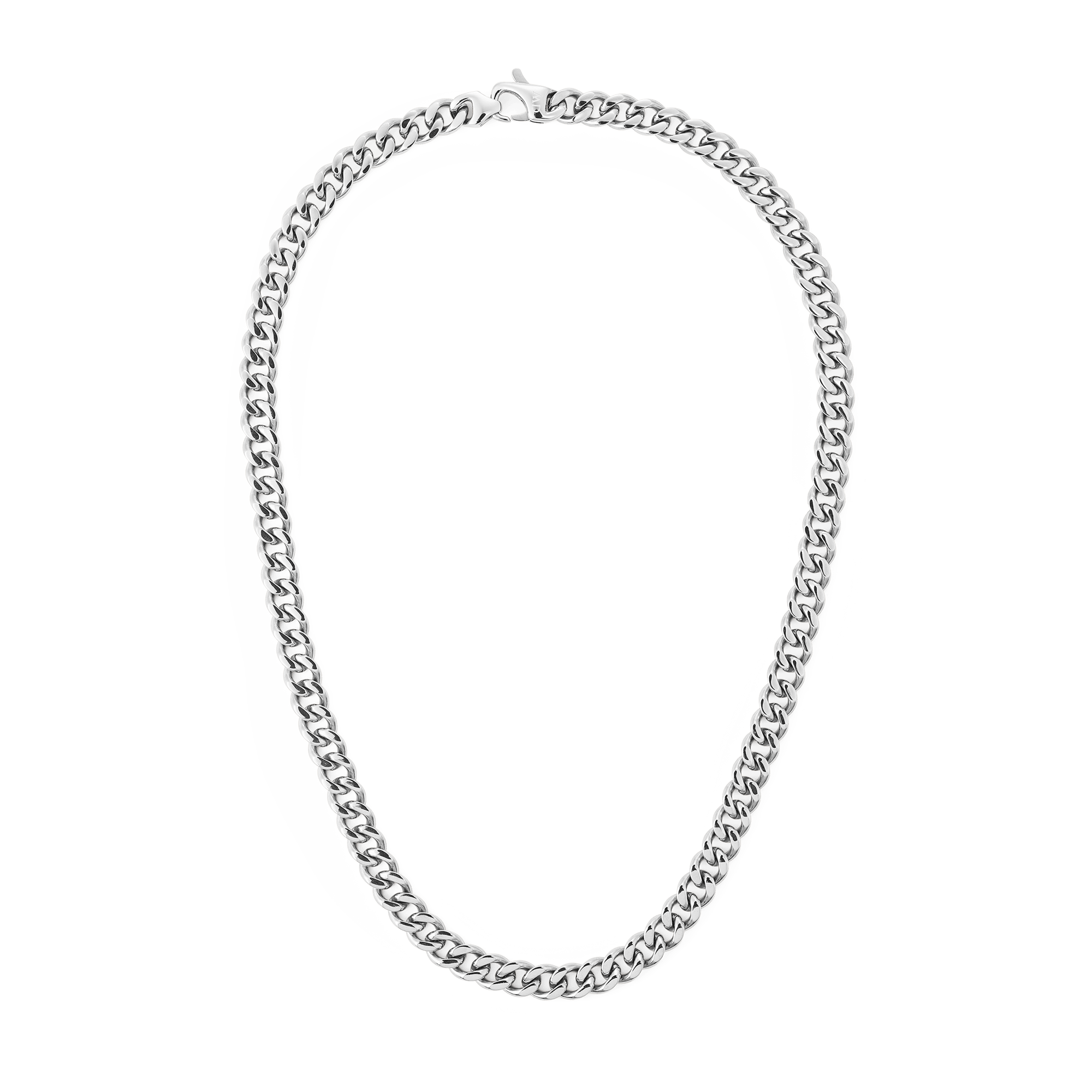 Ellipse Cuban Chain Necklace Silver