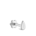 Plain Pear Shaped Threaded Stud Earring With Titanium Backing