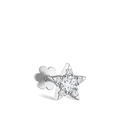 Diamond Star Threaded Stud Earring With Titanium Backing