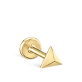 Faceted Triangle Threaded Stud Earring