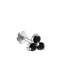 Black Diamond Trinity Threaded Stud Earring With Titanium Backing