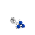 Lapis Trinity Threaded Stud Earring