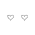 Mirelle Heart Earrings Silver