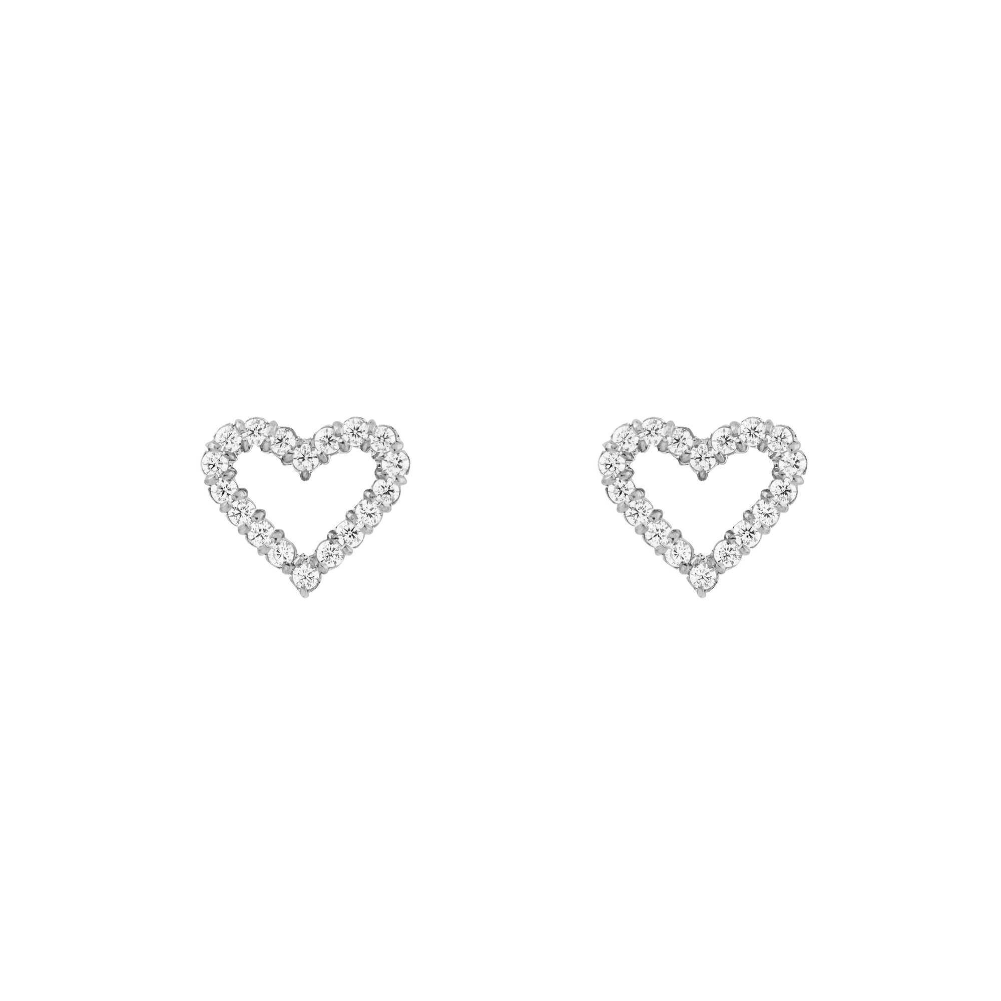 Mirelle Heart Earrings Silver