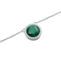 Audrey Necklace Malachite Silver