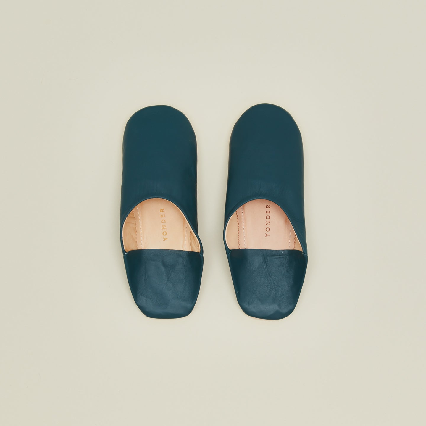 Handmade Leather Slippers - Blue