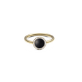 Audrey Ring Black Agathe Gold