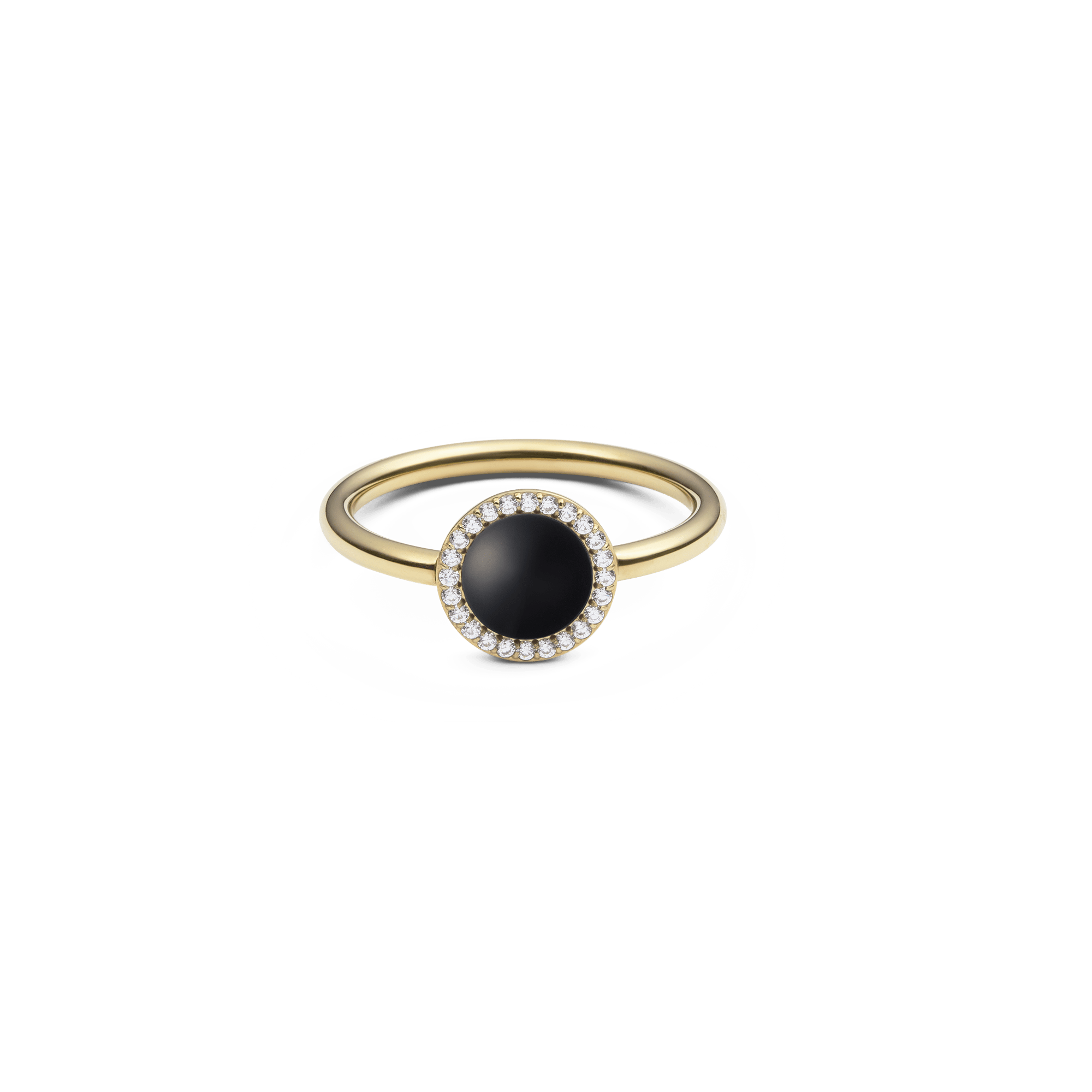 Audrey Ring Black Agathe Gold